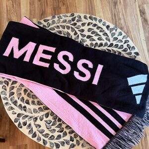 Adidas Messi Black and Pink Soccer Scarf